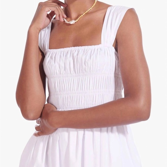 SOLD Staud Ida Midi Dress White XL - Picture 2 of 10